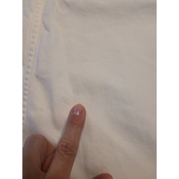 Sam Edelman Maribelle White Denim Midi Skirt Raw Hem Side Slit NWT 27 - Picture 14 of 15